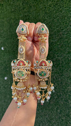 Yashoda earrings- Green image 1