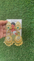 Roshni earrings- green colour image 0