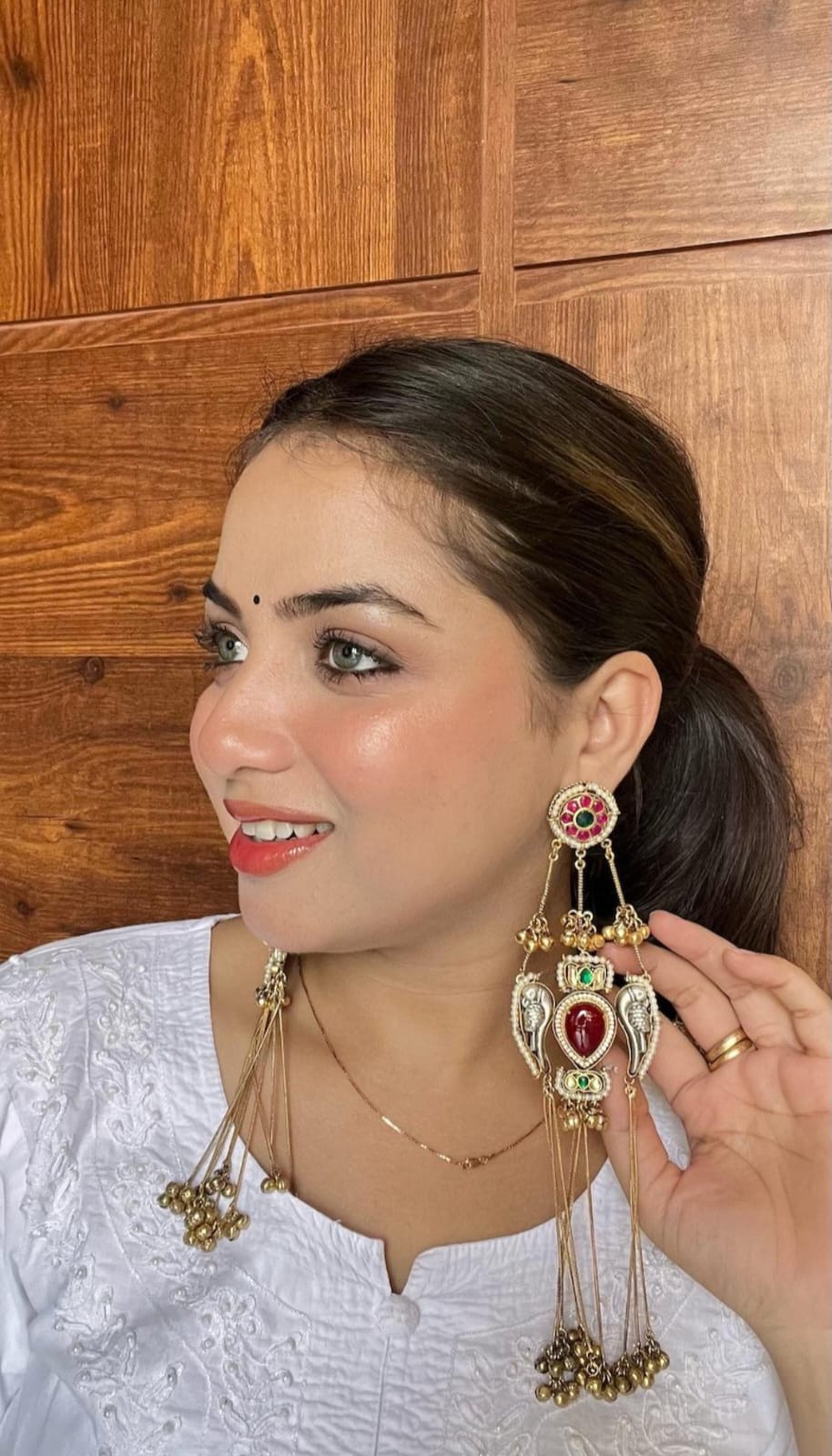 Mihika Earrings - Red image