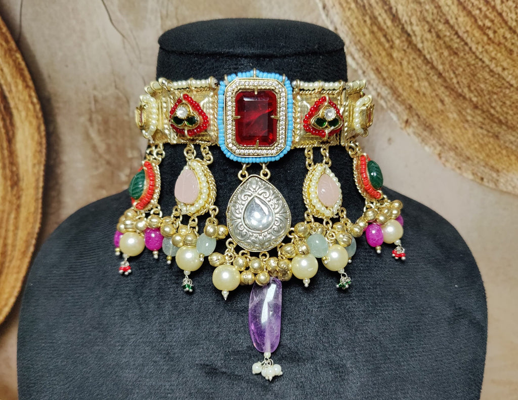 Mayuri choker - red image 3