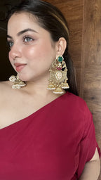 Tamanna earrings-green colour image 1