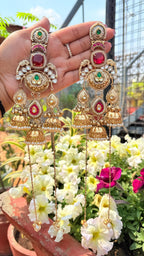 Naaz kashmiri earrings- Red image 1