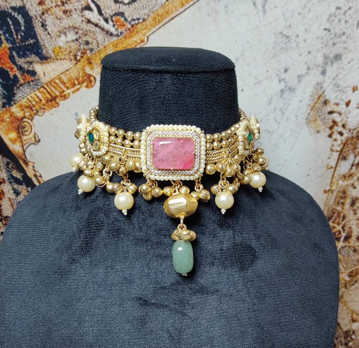 Isha choker - pink image 2
