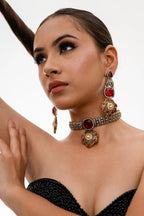 Partaash small choker with long earrings image 0