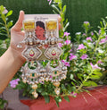 Nancy earrings-Silver yellow colour image 0