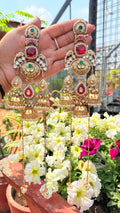 Naaz kashmiri earrings- Red image 0