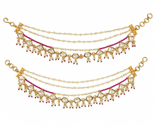 3 layered Pearl Kaan chain image 0