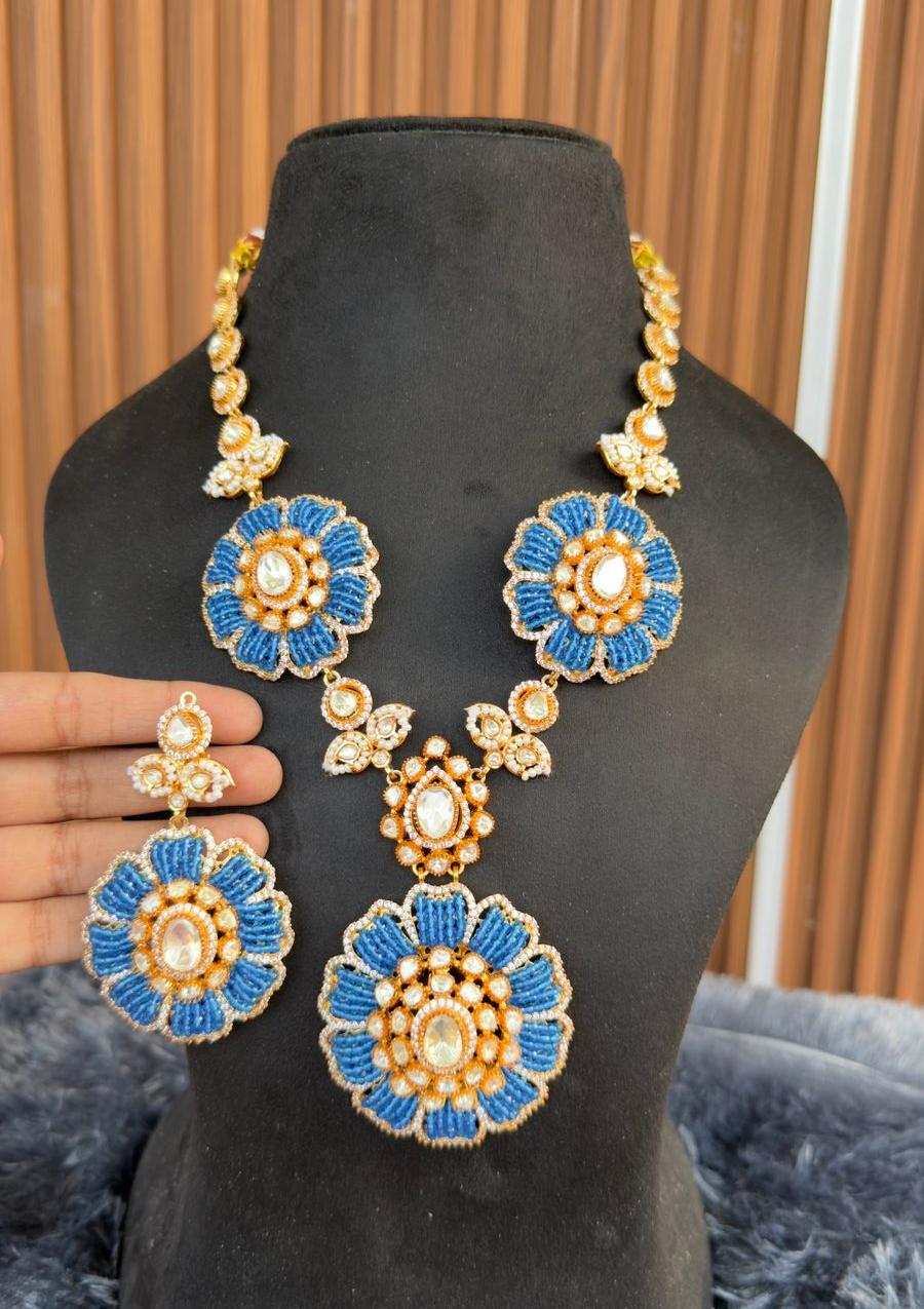 Ridhima Neckpiece - Blue image